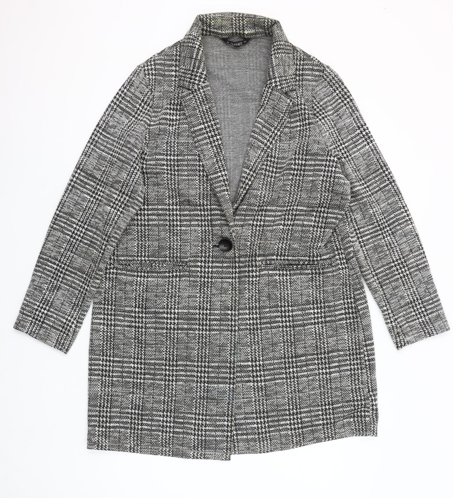 Dunnes Stores Women Grey Check Blazer Jacket Size 16