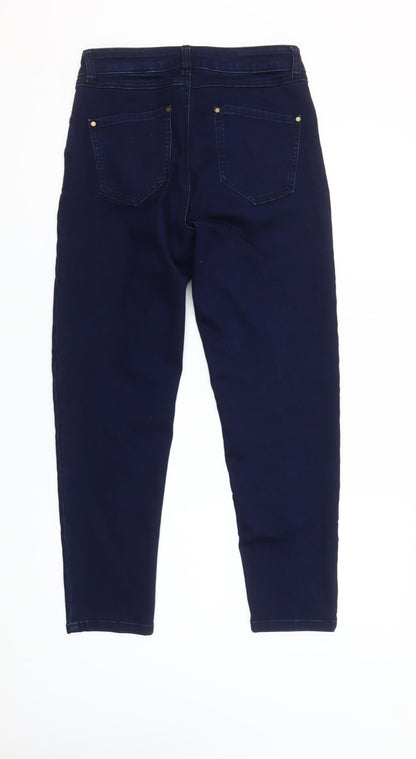 No2moro Womens Blue Skinny Jeans Size 8 Slim Fit Mid Rise Stretch