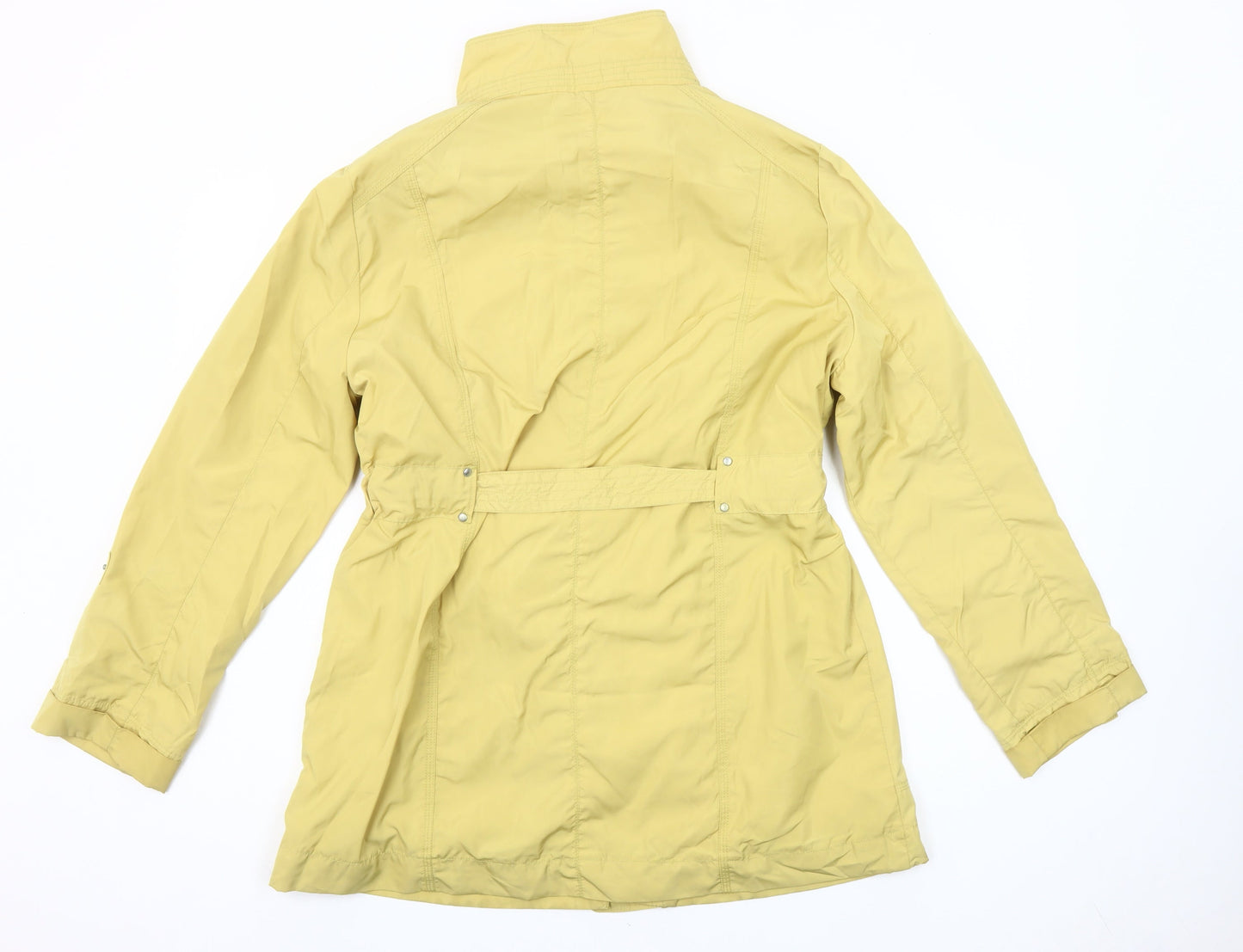 Paco Boutique Women’s Yellow Parka Jacket Size L Mid-Length Polyester