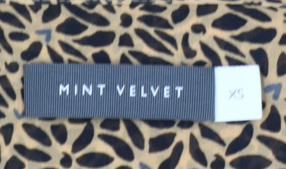 Mint Velvet Women’s Brown Floral Viscose Tunic Blouse XS