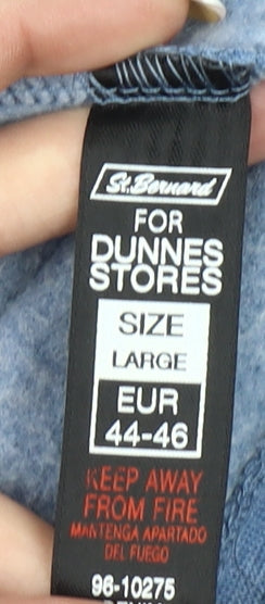 St. Bernard Dunnes Women’s Blue Pullover Hoodie Size L Relaxed Fit