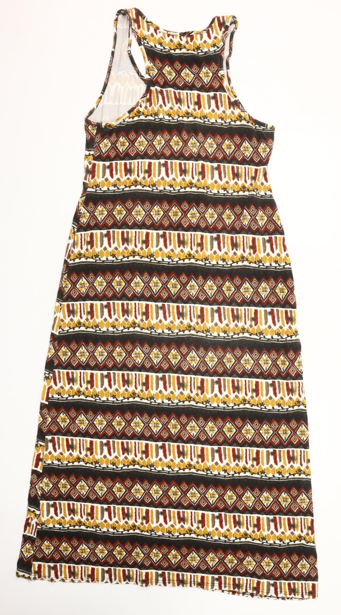 Mizumi Womens Multicoloured XL Tank Dress Geometric Boho Tribal Stretch