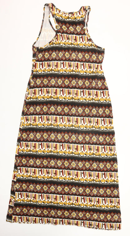 Mizumi Womens Multicoloured XL Tank Dress Geometric Boho Tribal Stretch