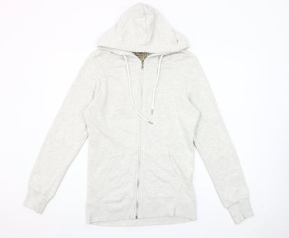 Pull & Bear Men’s Grey Full Zip Hoodie Size S Cotton Blend