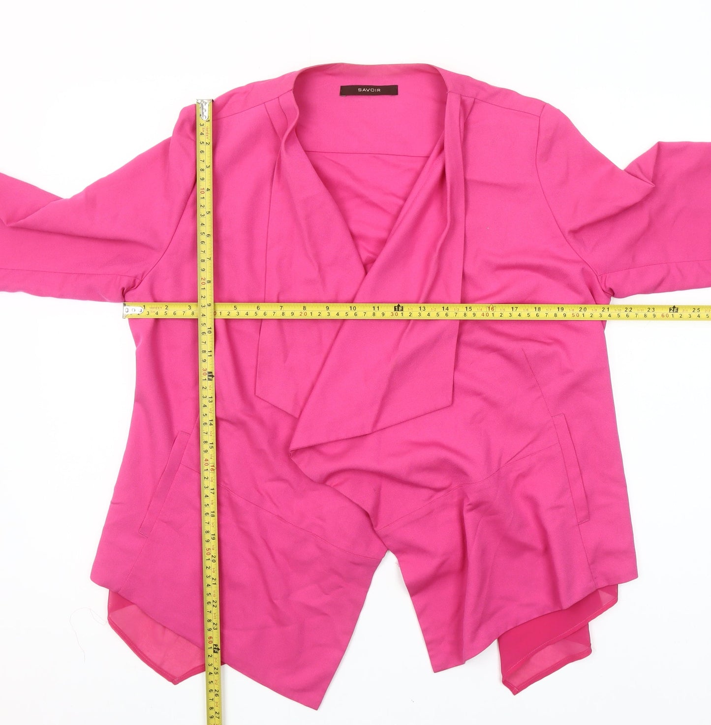 Savoir Womens Pink Size 14 Shawl Lapel Suit Jacket