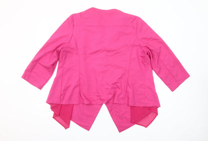 Savoir Womens Pink Size 14 Shawl Lapel Suit Jacket