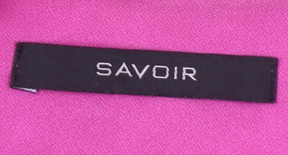Savoir Womens Pink Size 14 Shawl Lapel Suit Jacket