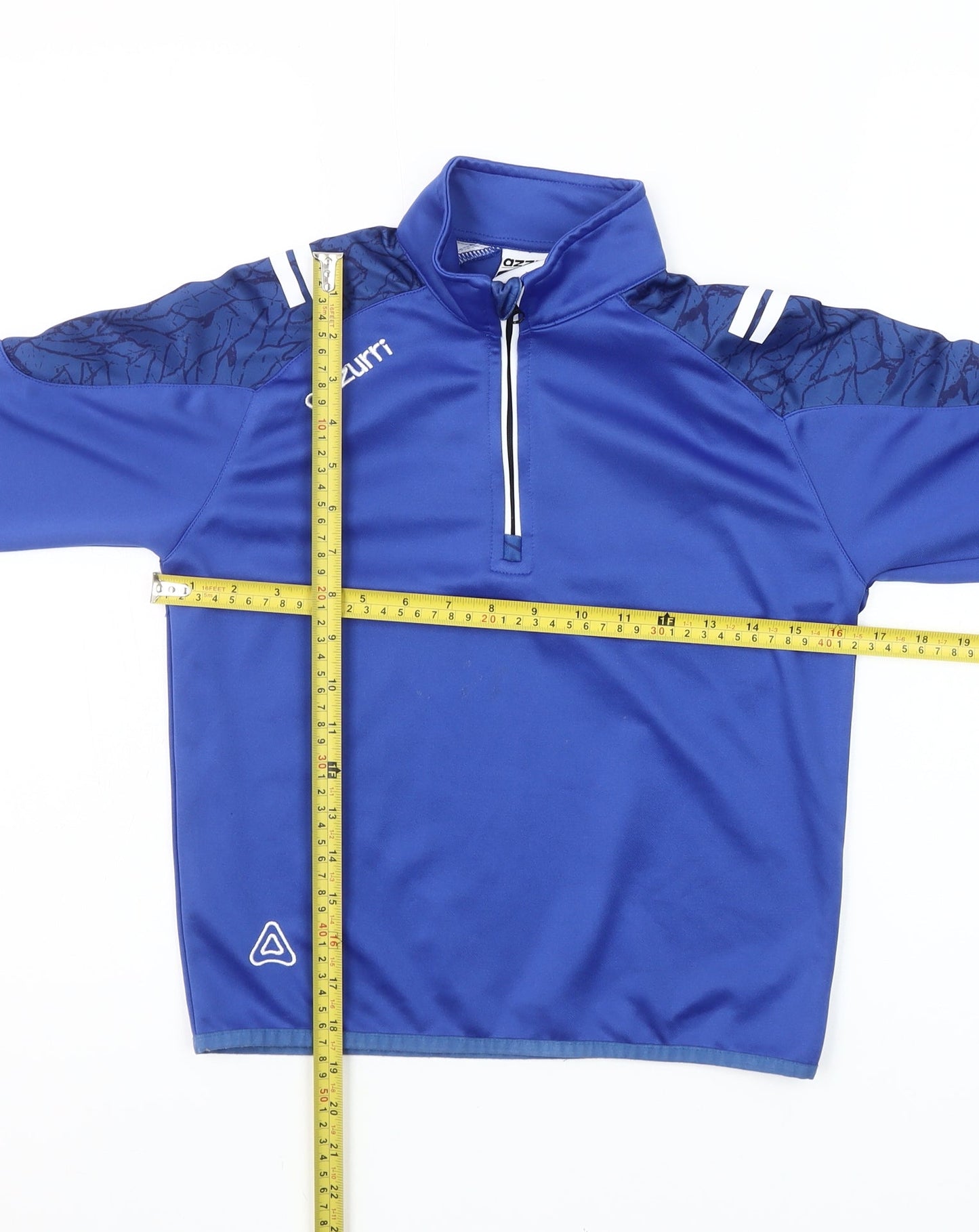 Azzurri Boys Blue 9-10Y 1/4 Zip Sports Sweatshirt Training Top