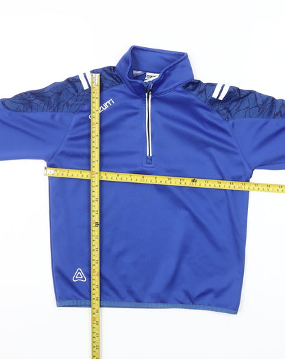 Azzurri Boys Blue 9-10Y 1/4 Zip Sports Sweatshirt Training Top