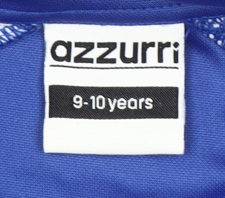 Azzurri Boys Blue 9-10Y 1/4 Zip Sports Sweatshirt Training Top