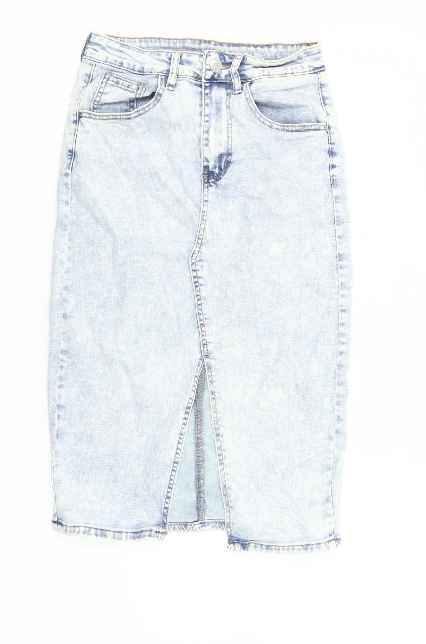 Shein Women’s Blue Denim High Rise Pencil Skirt Size 10