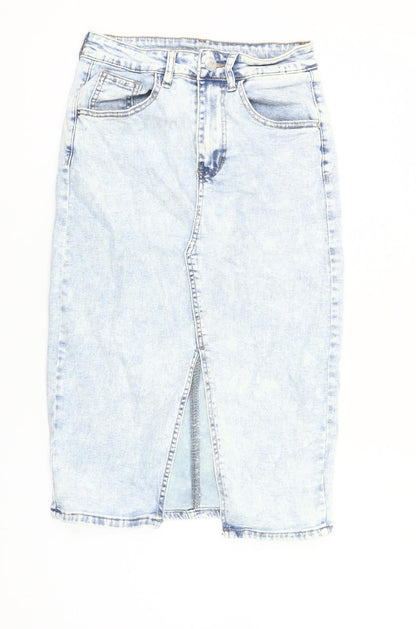 Shein Women’s Blue Denim High Rise Pencil Skirt Size 10