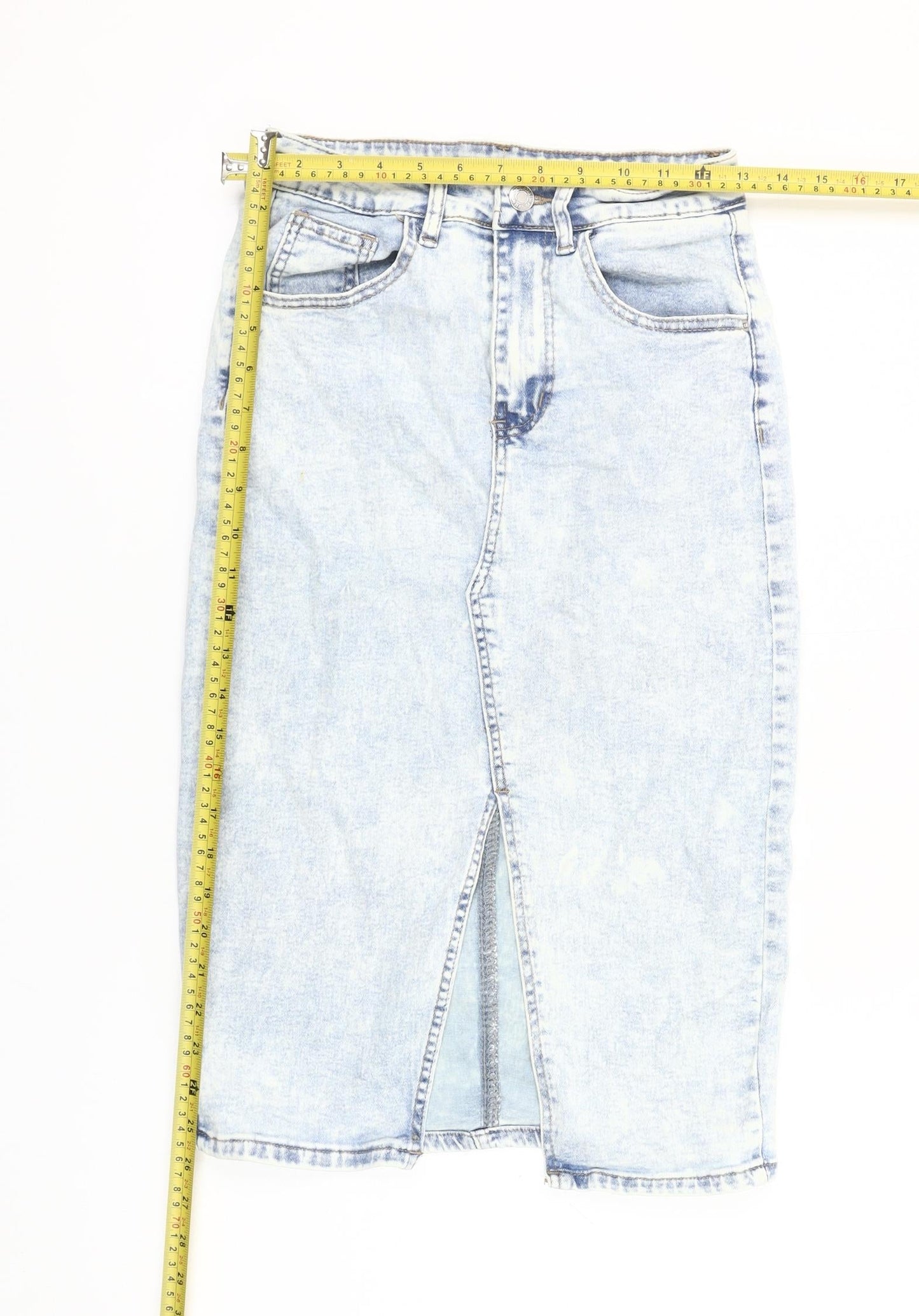 Shein Women’s Blue Denim High Rise Pencil Skirt Size 10