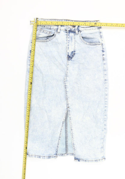 Shein Women’s Blue Denim High Rise Pencil Skirt Size 10