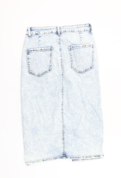 Shein Women’s Blue Denim High Rise Pencil Skirt Size 10