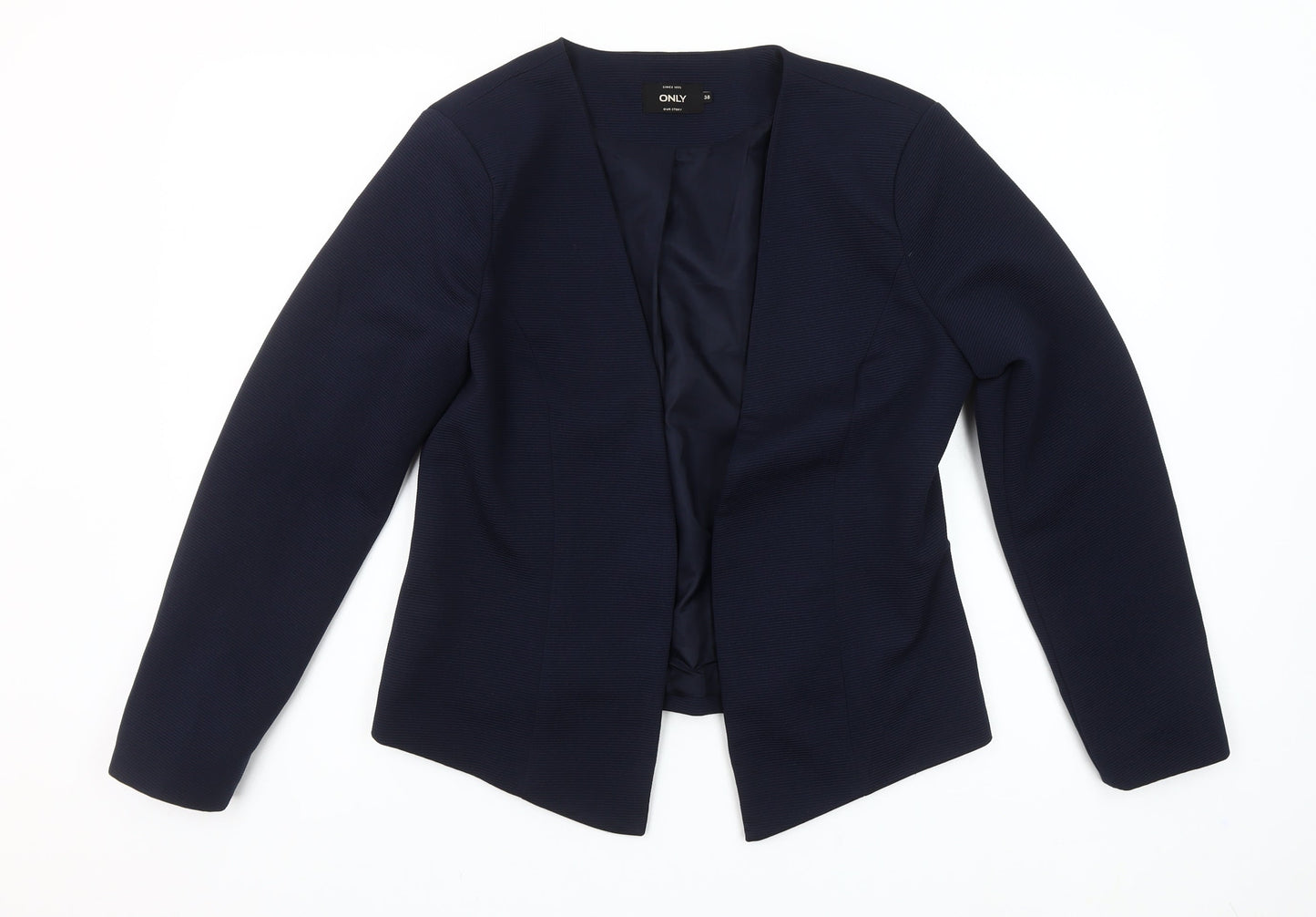 ONLY Womens Blue Tailored Open Front Blazer Jacket Size 10
