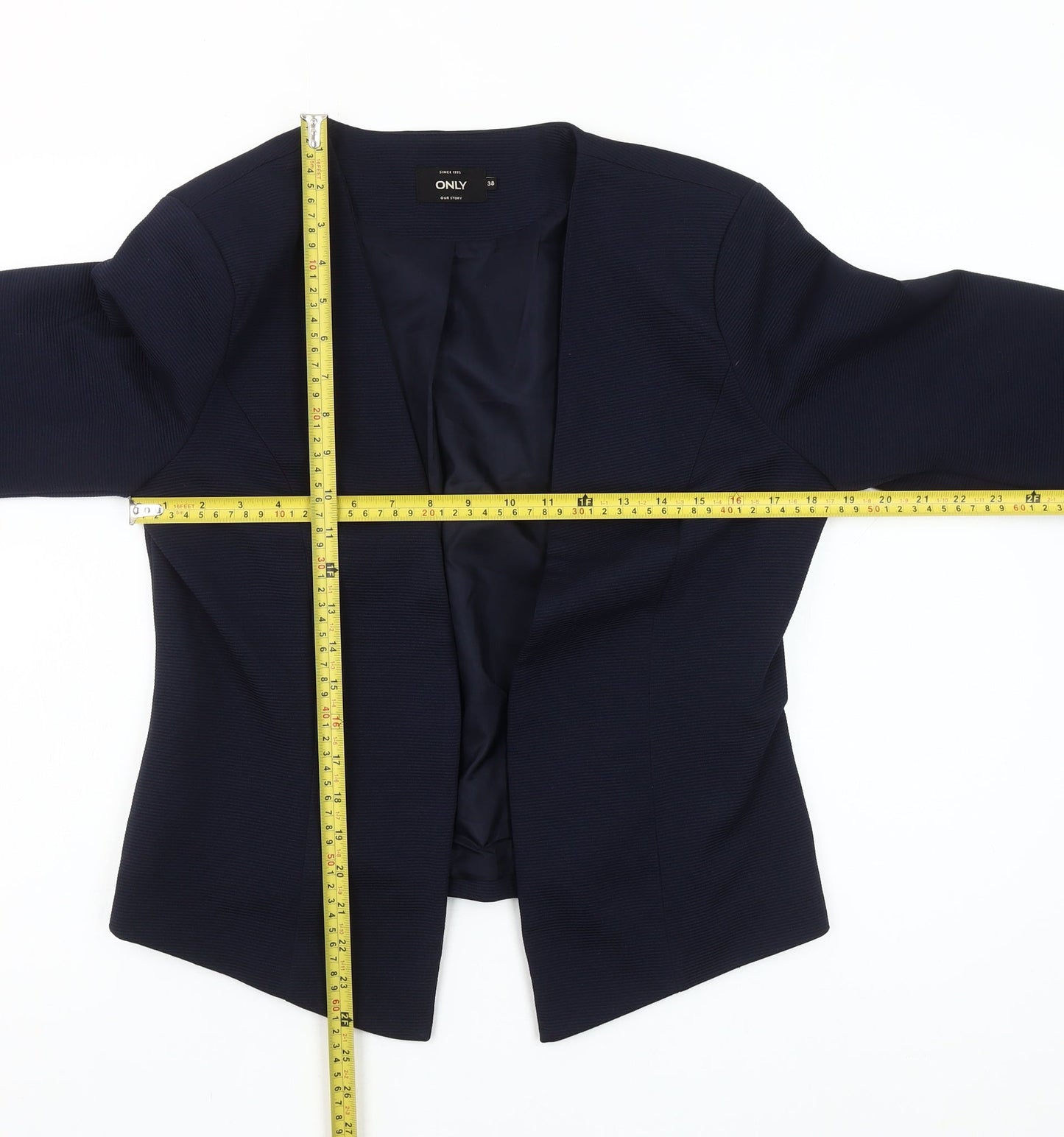 ONLY Womens Blue Tailored Open Front Blazer Jacket Size 10