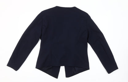 ONLY Womens Blue Tailored Open Front Blazer Jacket Size 10