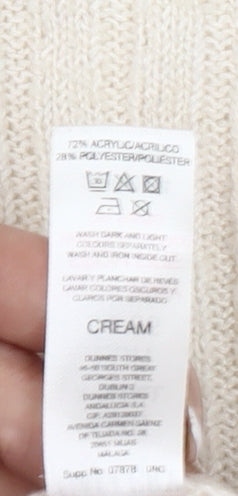 Gallery Women’s Ivory XS Roll Neck Knit Jumper Balloon Sleeve