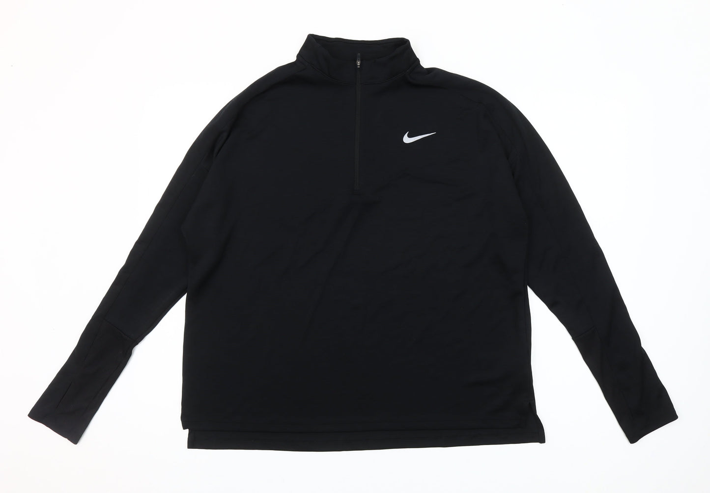 Nike Women Black XL Dri-Fit Running Long Sleeve 1/4 Zip Top