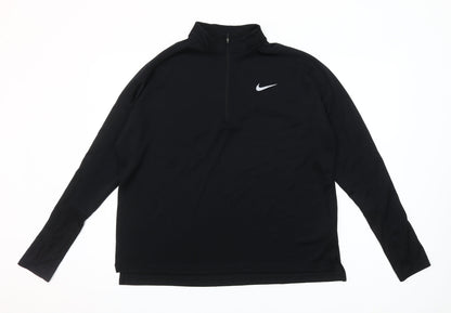 Nike Women Black XL Dri-Fit Running Long Sleeve 1/4 Zip Top