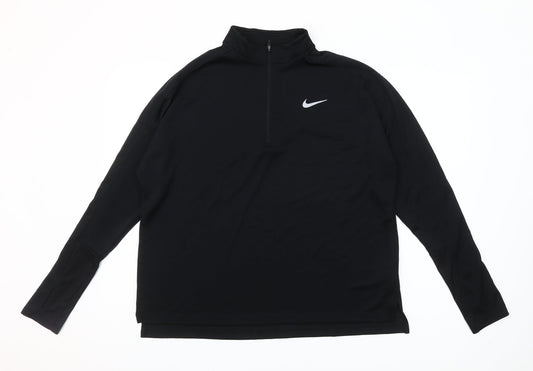 Nike Women Black XL Dri-Fit Running Long Sleeve 1/4 Zip Top