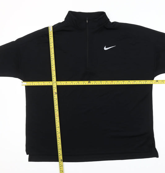 Nike Women Black XL Dri-Fit Running Long Sleeve 1/4 Zip Top