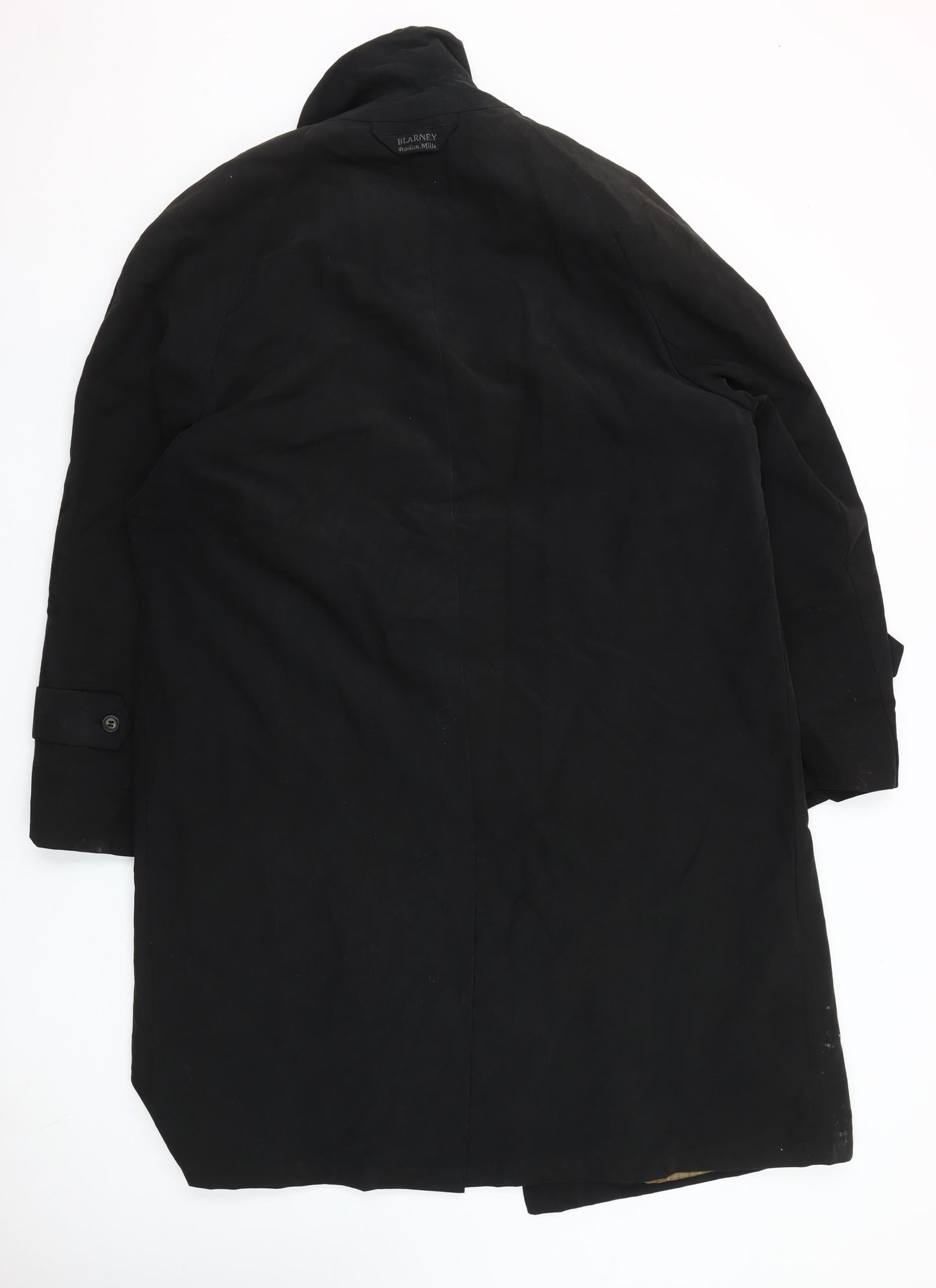 Blarney Woollen Mills Men's Black Cotton Overcoat Size M