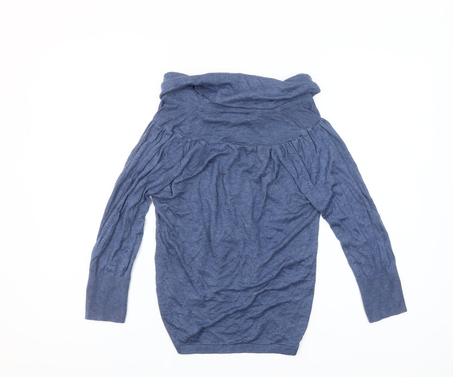 Warehouse Women’s Blue Size 8 Cardigan Jumper with Cowl Neck
