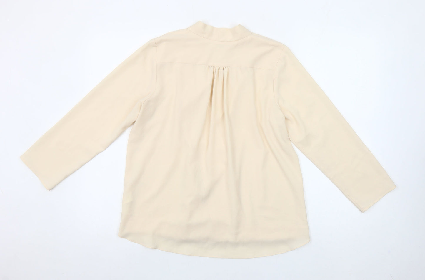 Traffic People Women’s Beige Wrap Blouse Long Sleeve Size M