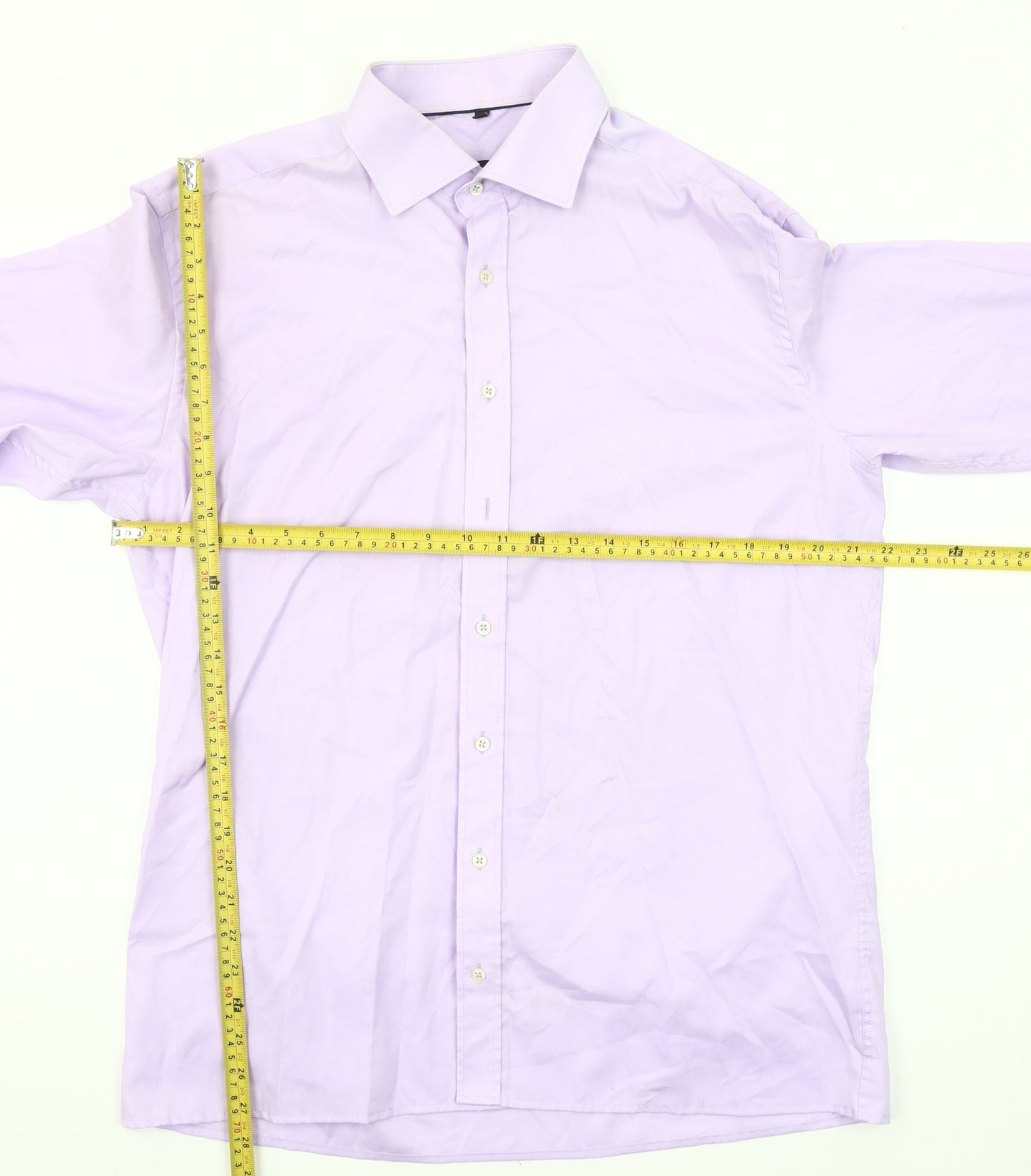 Eterna Men's Purple Modern Fit 16.5 Collar Formal Dress Shirt