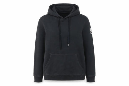 Gym+Coffee Women’s Black Pullover Hoodie Medium With Logo Accents