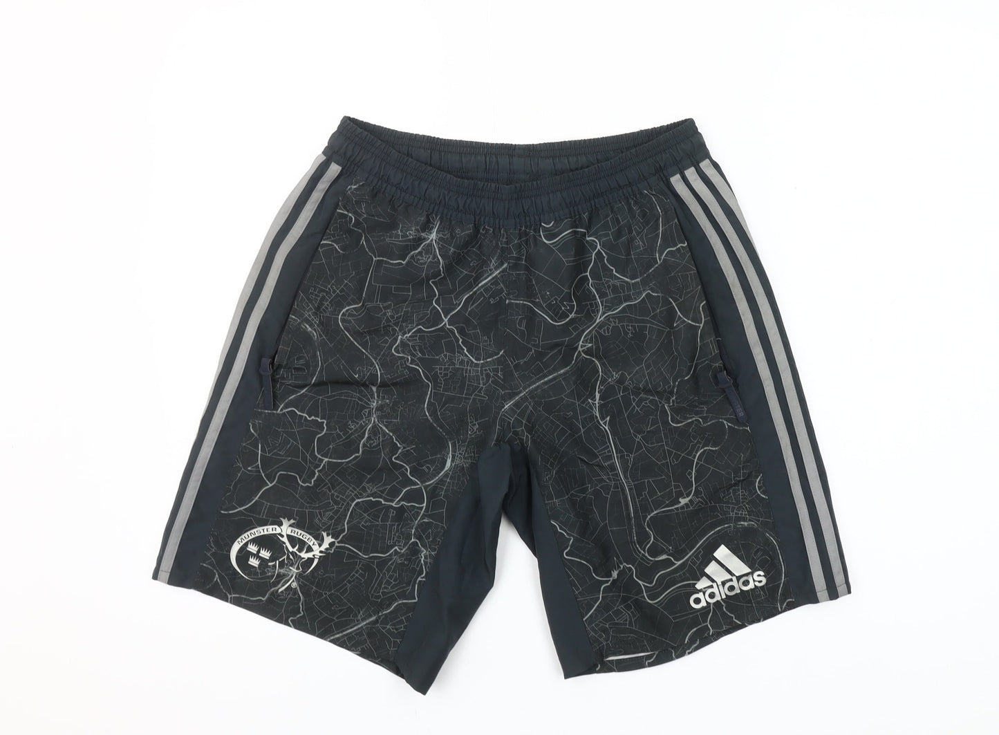 Adidas Men’s Black Small Rugby Training Shorts Elastic Waist Athletic