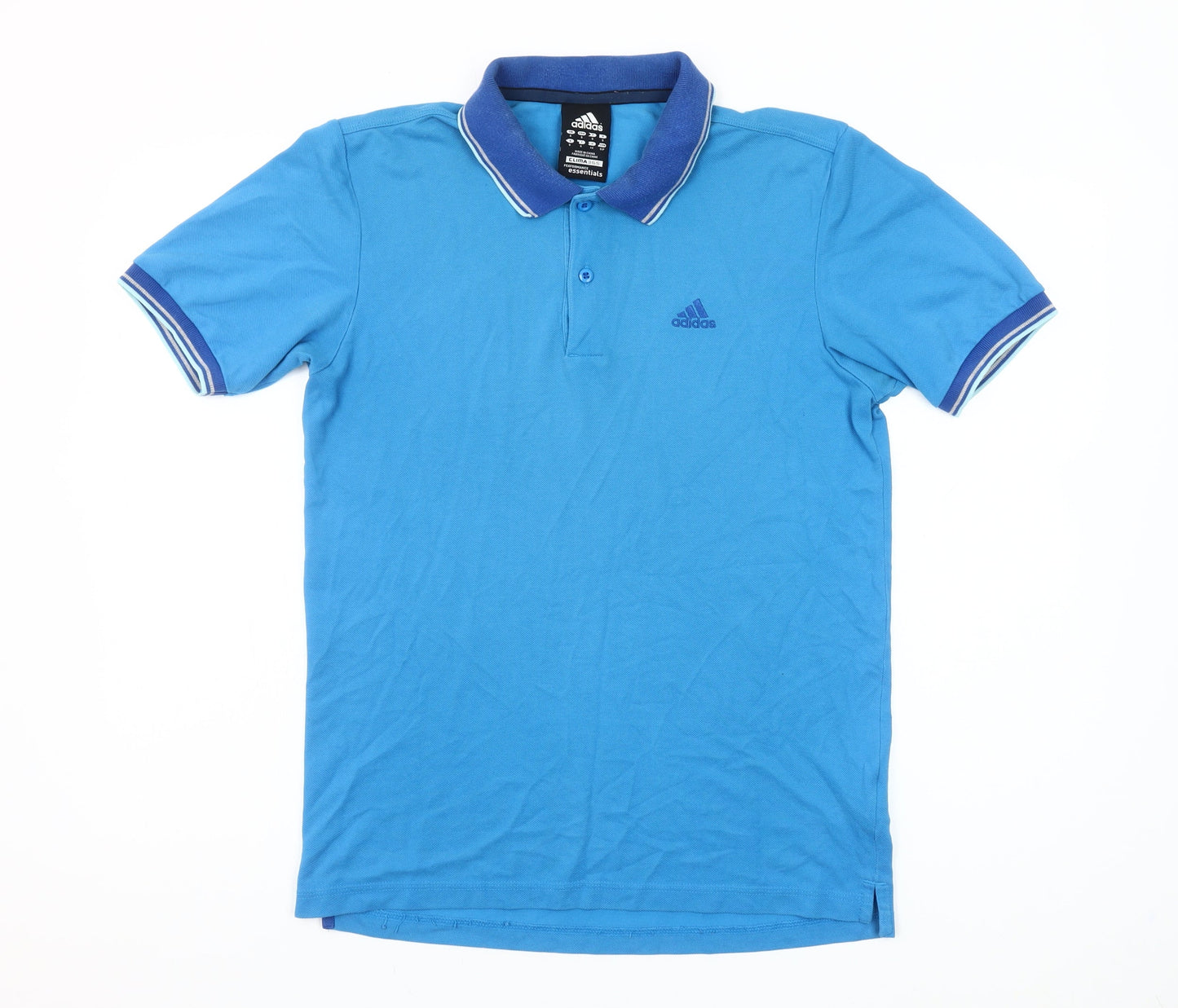 Adidas Men’s Blue Polo Shirt Size S Clima365 Essentials Sportswear