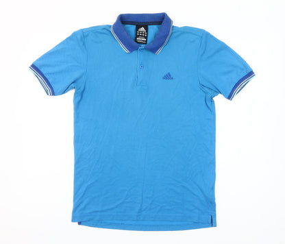 Adidas Men’s Blue Polo Shirt Size S Clima365 Essentials Sportswear