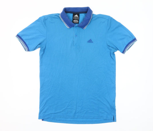 Adidas Men’s Blue Polo Shirt Size S Clima365 Essentials Sportswear
