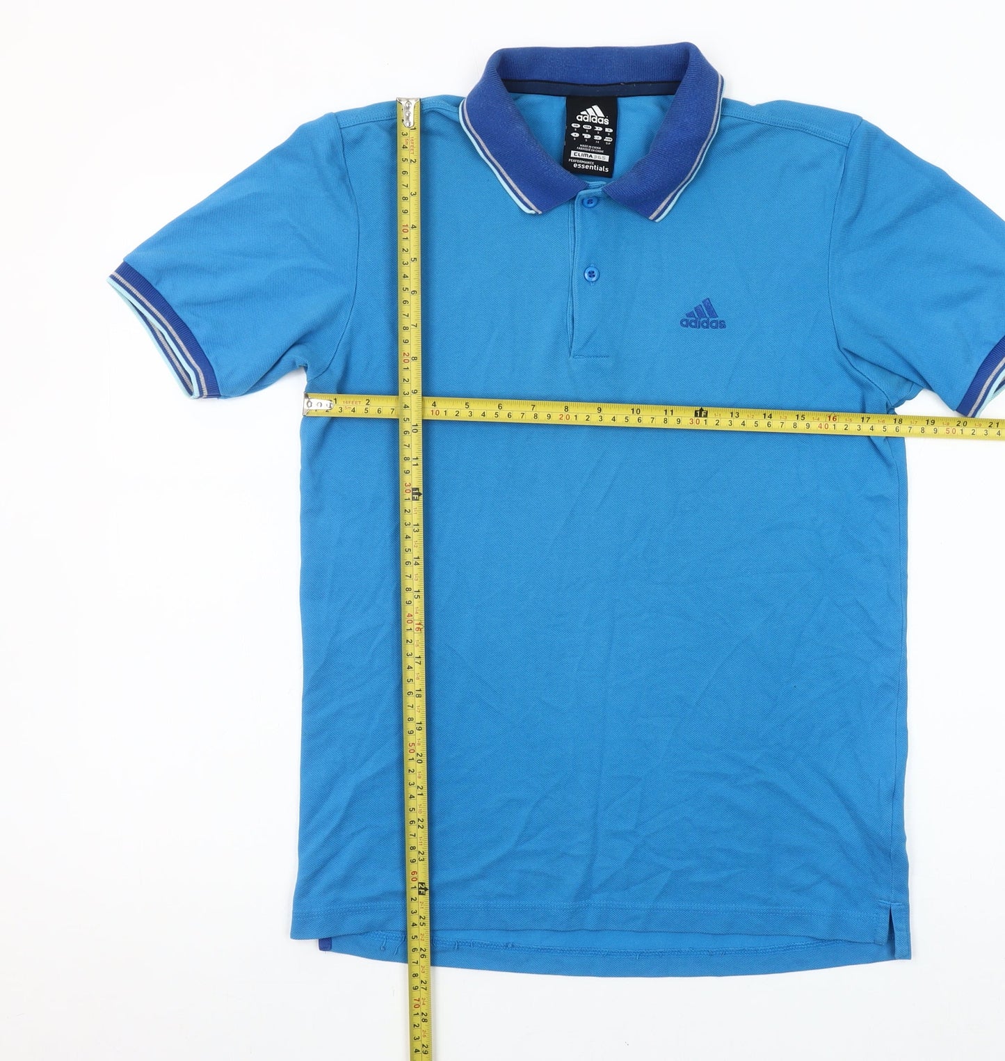 Adidas Men’s Blue Polo Shirt Size S Clima365 Essentials Sportswear