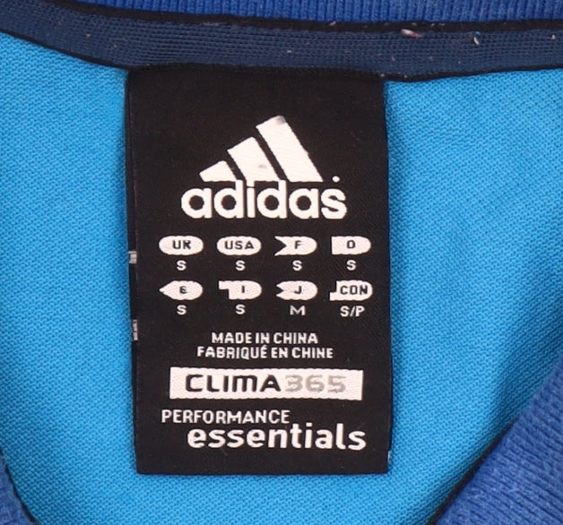 Adidas Men’s Blue Polo Shirt Size S Clima365 Essentials Sportswear