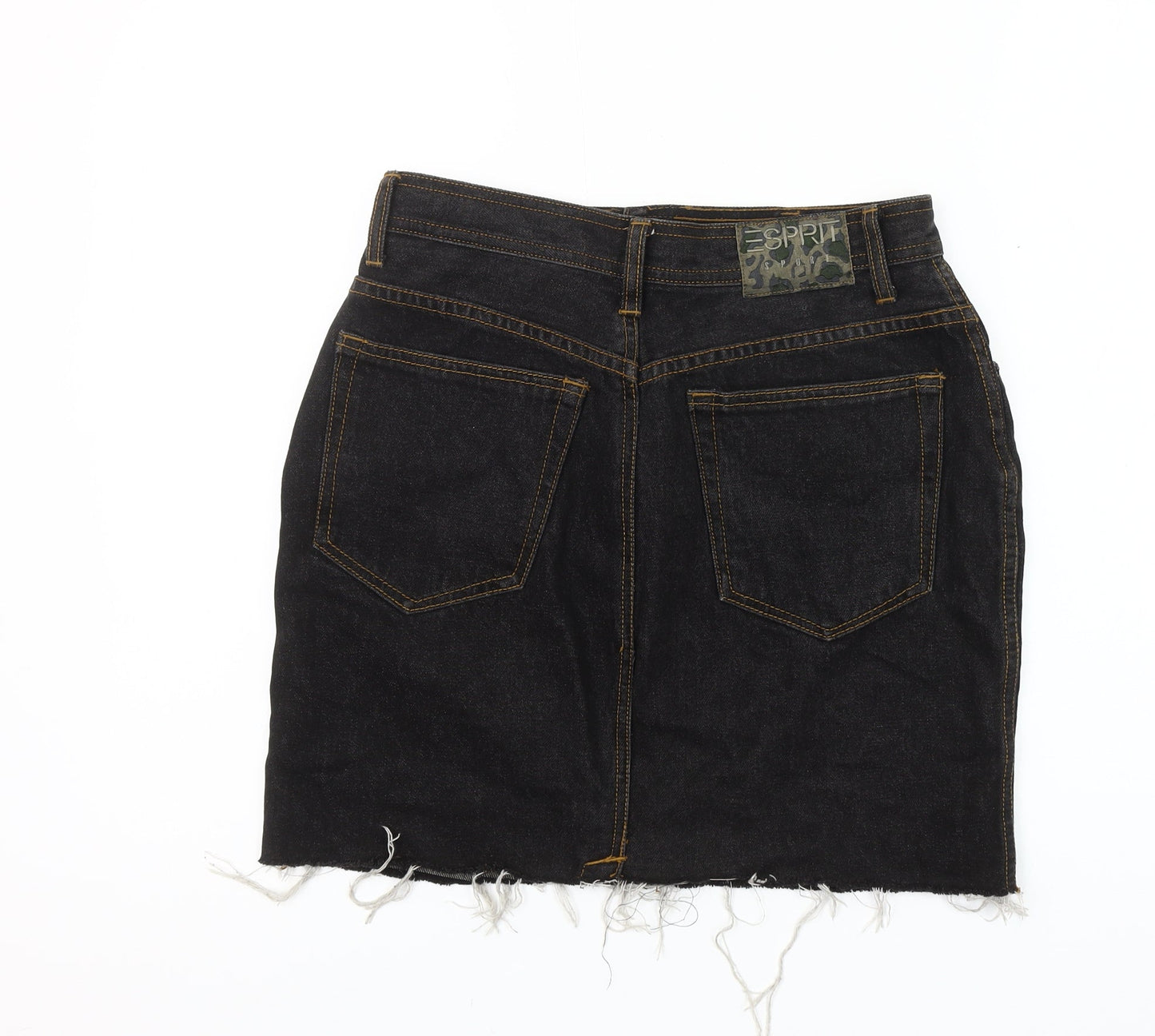 Esprit Women’s Black Denim Pencil Skirt Size 12 Mid Rise Casual
