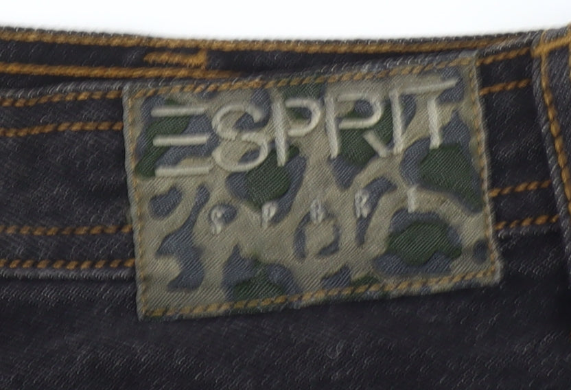 Esprit Women’s Black Denim Pencil Skirt Size 12 Mid Rise Casual
