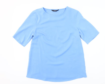Dunnes Women’s Blue Short Sleeve Blouse Size S Regular Fit