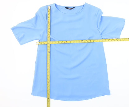 Dunnes Women’s Blue Short Sleeve Blouse Size S Regular Fit