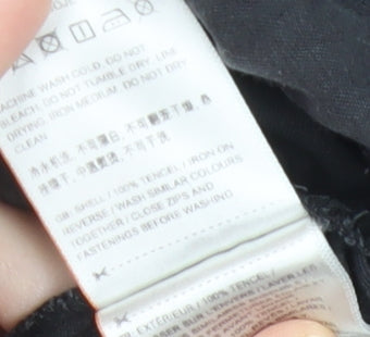 Superdry Womens Black Jumpsuit Size 10 Sleeveless Casual Zip Pockets