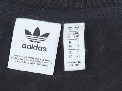 Adidas Men's Black Small Check Logo Graphic Cotton T-Shirt