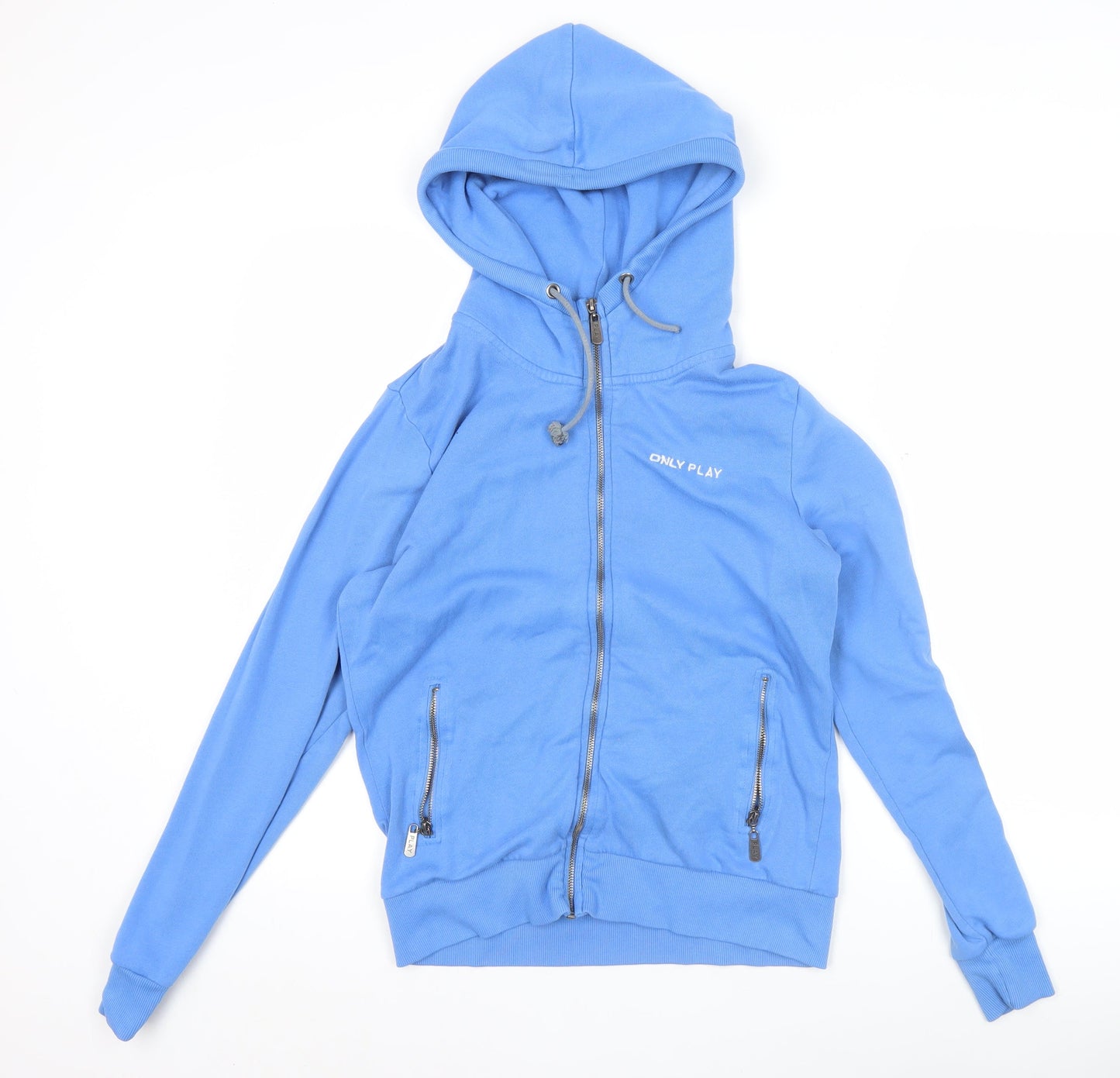 ONLY PLAY Women’s Blue Full Zip Hoodie Size L Sportswear