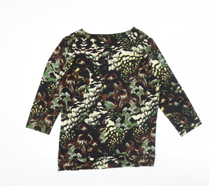 Klass Womens Multicoloured Floral Tunic Blouse M 3/4 Sleeve