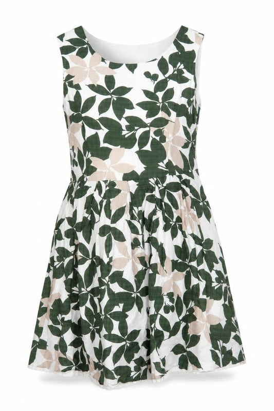 Sweet Miss Women’s Green Floral Fit & Flare Sleeveless Dress L