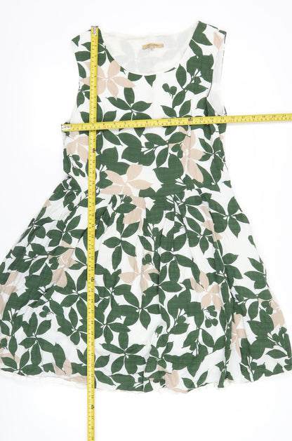 Sweet Miss Women’s Green Floral Fit & Flare Sleeveless Dress L