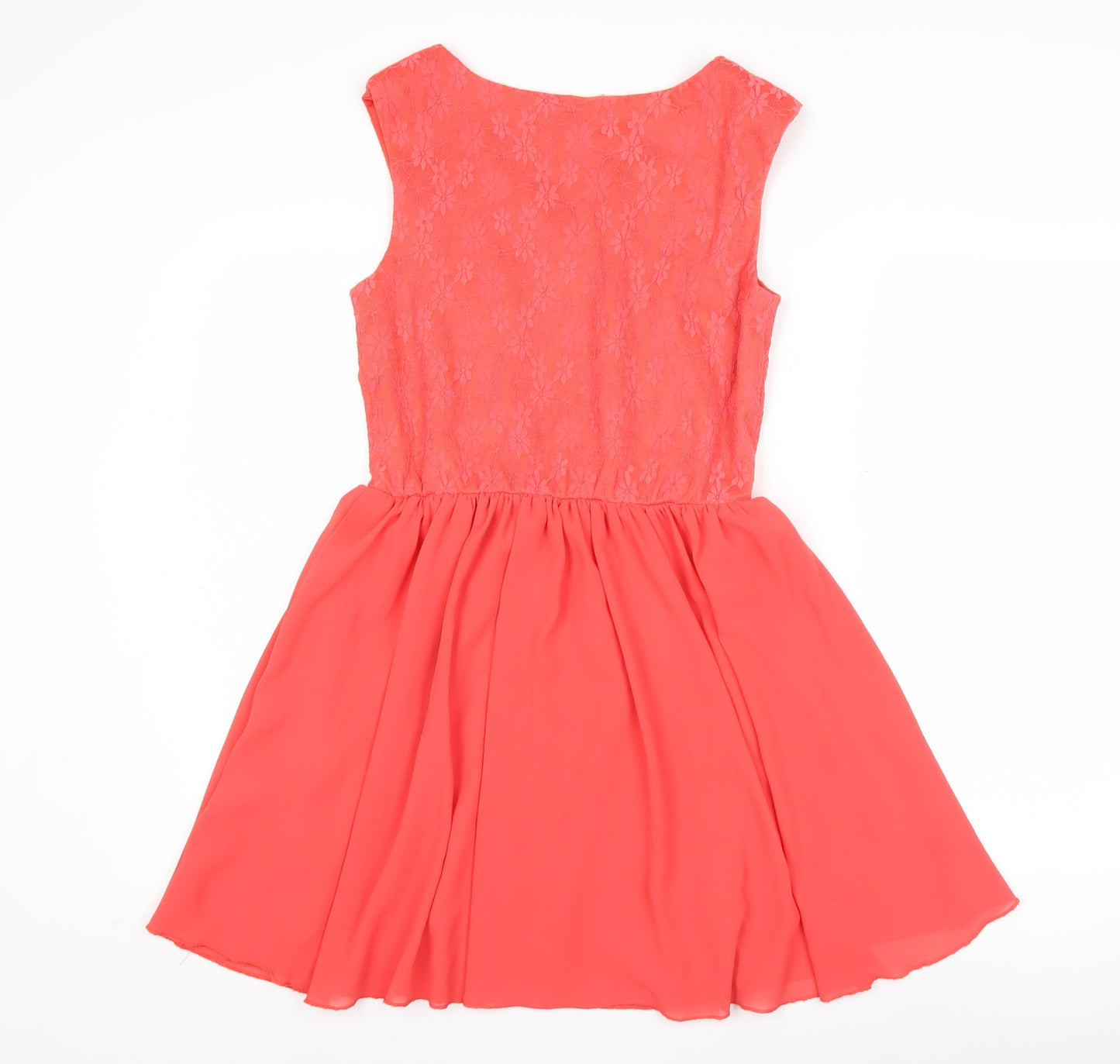Tokyo Doll Women’s Pink Lace Skater Dress Size 12 Sleeveless Party