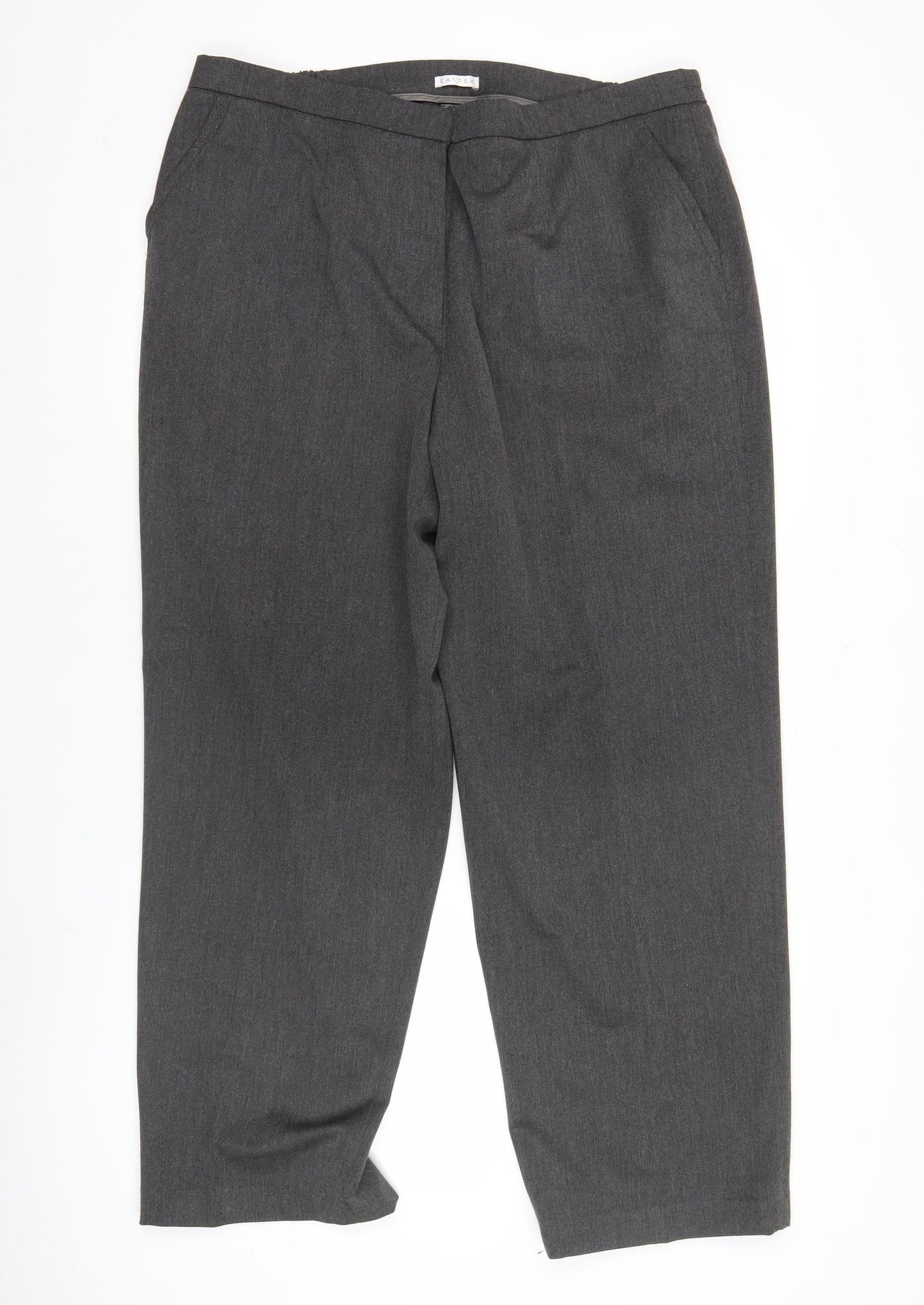 Eastex Womens Grey Wide-Leg Trousers Size 18 Lined Workwear